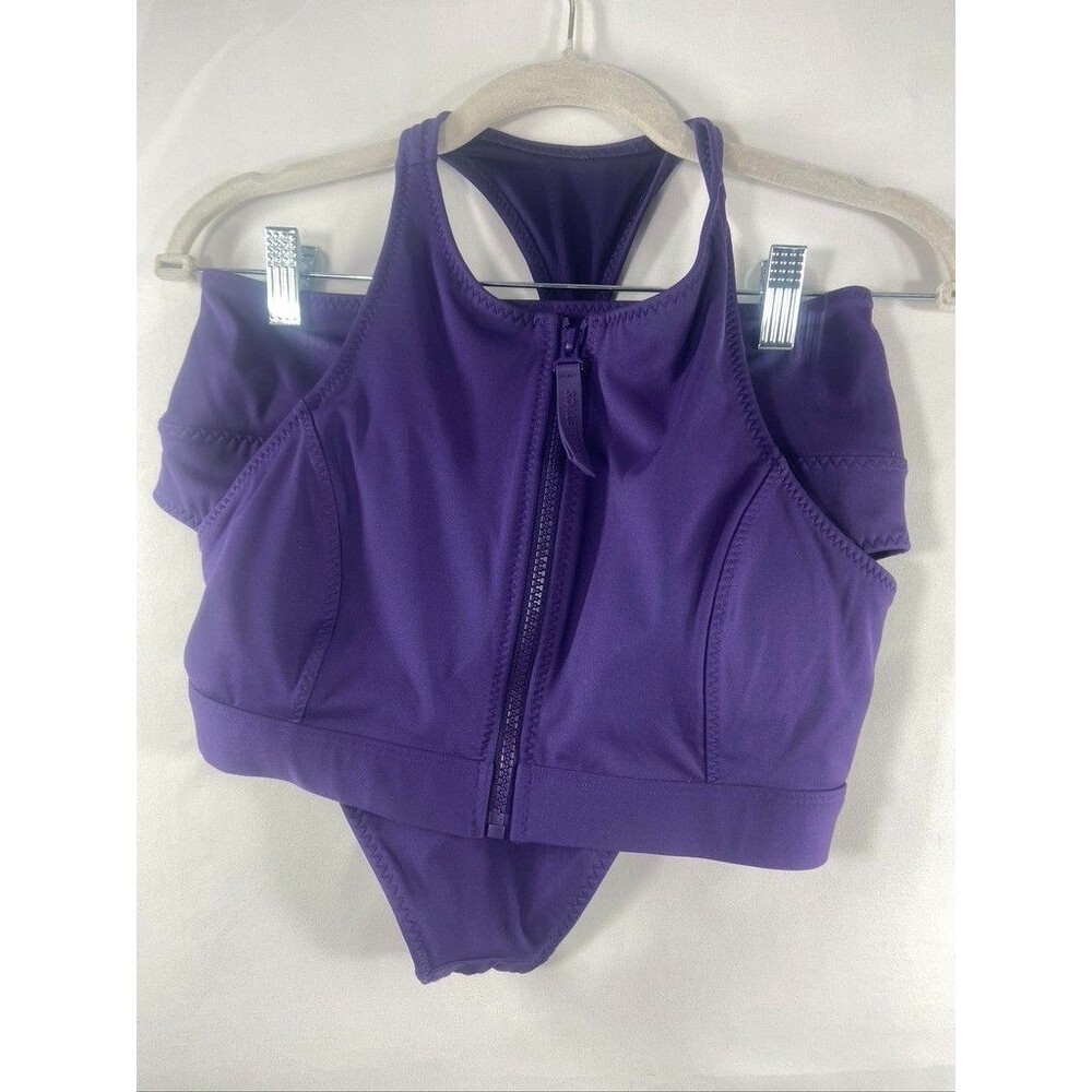 Fabletics Deep Purple Front-Zip Bikini Set